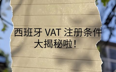 【全面解析】2025西班牙欧盟VAT税号申请政策与流程，跨境电商卖家必读！