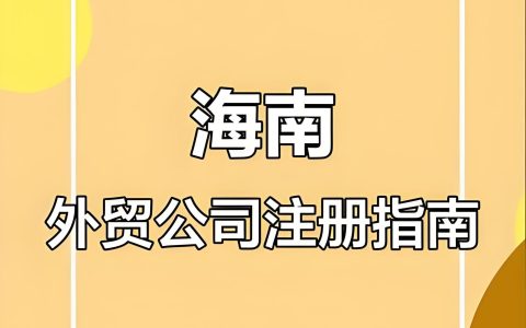 海南外贸进出口公司注册全流程指南：政策优势与实操步骤