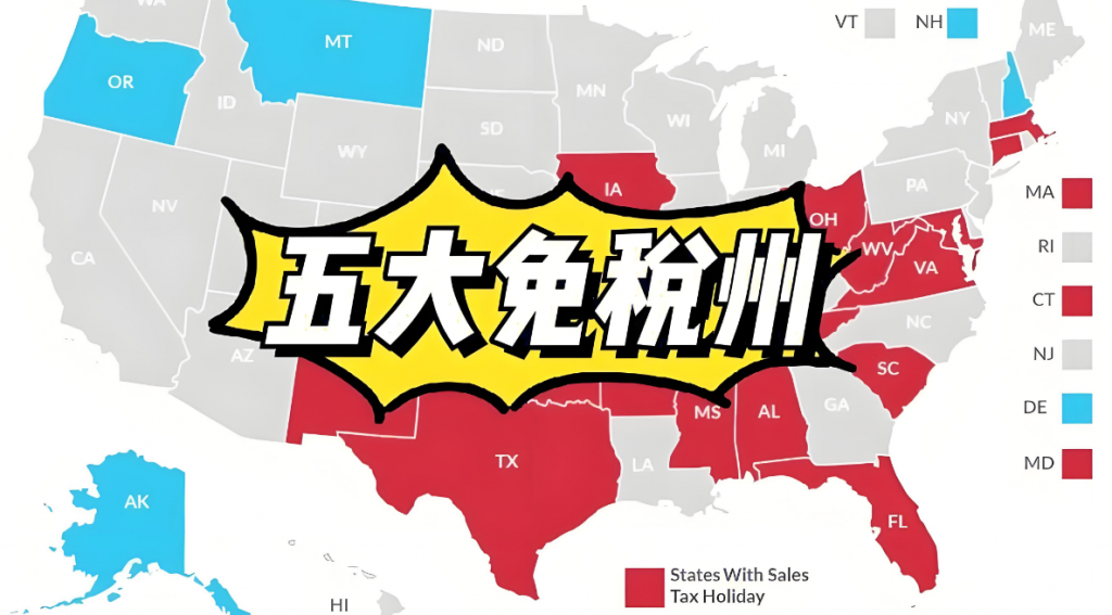 美国五大免税州终极指南：中国卖家降本增效与税务合规实战（2025版）