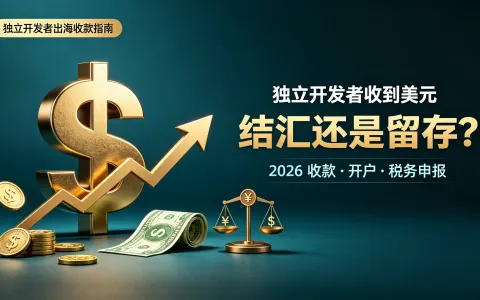 独立开发者收到美元：结汇还是留存？2026 年收款、开户与税务申报说明