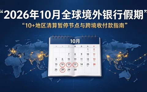 2026 年 10 月全球境外银行假期汇总：内地、香港、美国、日本、韩国、德国等 10 + 地区清算暂停节点与跨境收付款指南