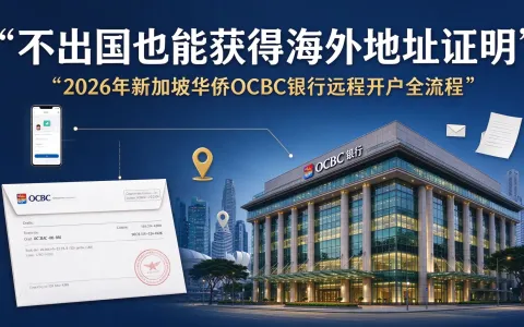 普通人不出国如何获得海外地址证明？2026 年新加坡华侨 OCBC 银行远程开户、月结单生成教程