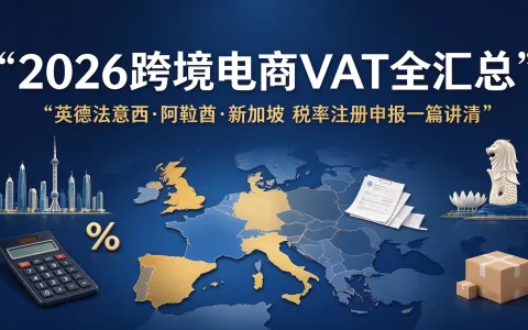 2026 年跨境电商主要市场 VAT 全汇总：英国、德国、法国、意大利、西班牙 VAT 税率、注册与申报一篇讲清