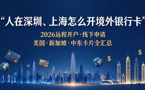 人在深圳、上海怎么开境外银行卡？2026 年能远程开户 & 线下申请得美国、新加坡、中东卡片全汇总