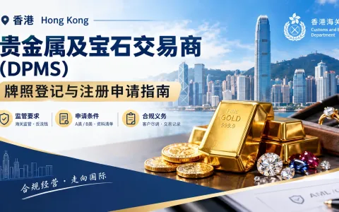 香港 Hong Kong 贵金属及宝石交易商（DPMS）牌照登记与注册申请指南
